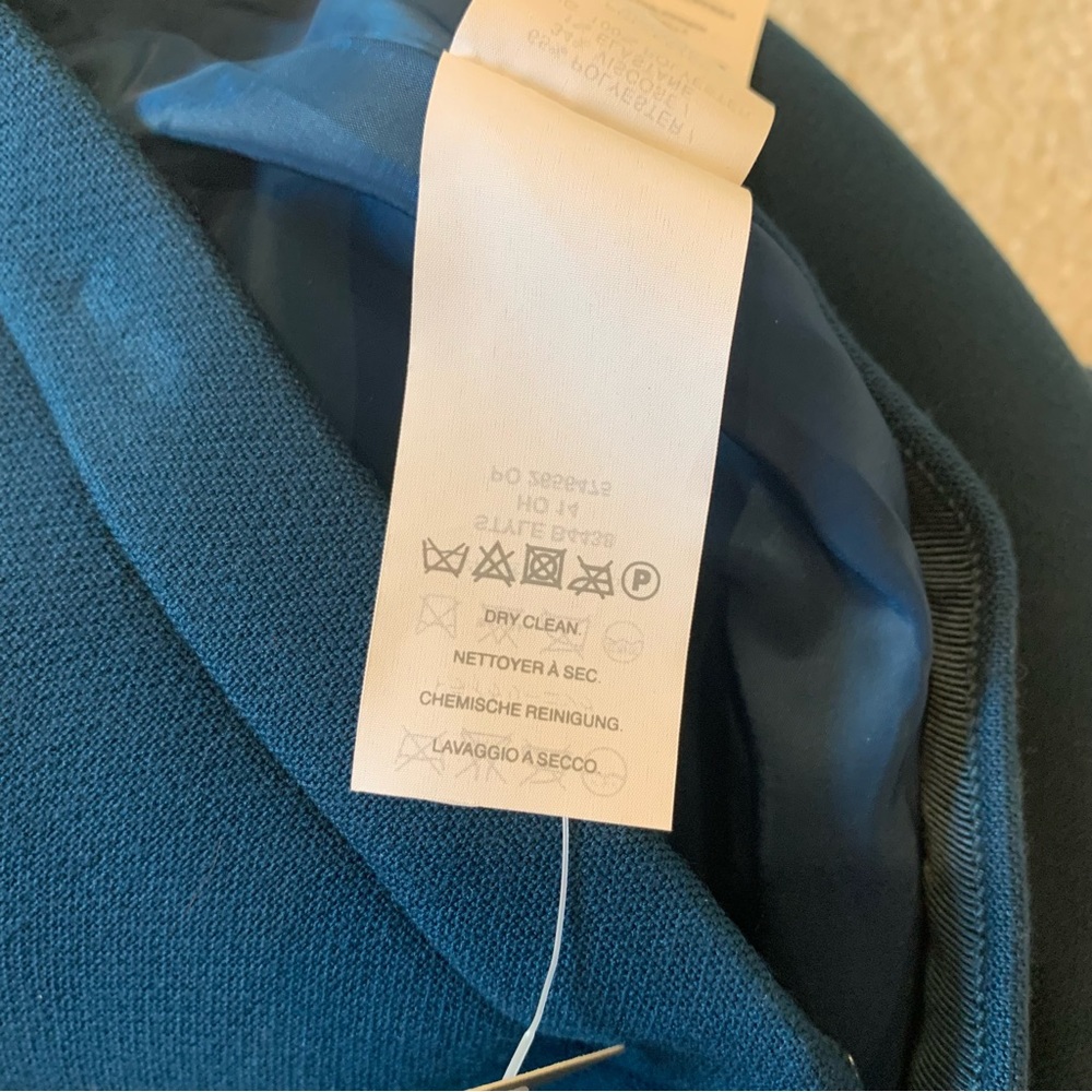 J.Crew Box Pleat Crepe Mini Skirt NWT in Teal Caravan Blue - Size 2 - Picture 7 of 10